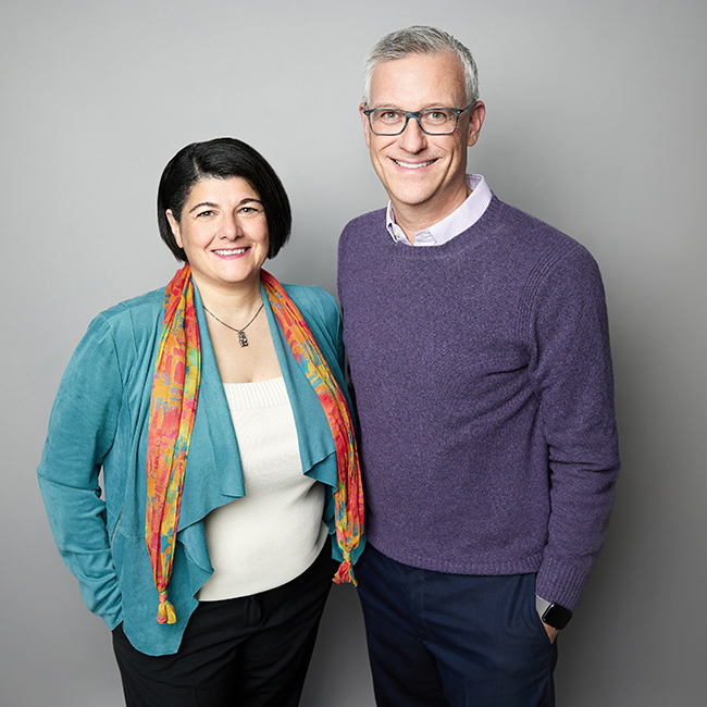 Headshot of Todd Szwajkowski and Amie Klujian
