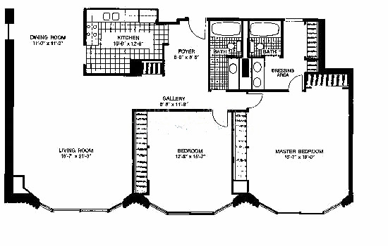 1440 N State Floorplan - B Tier