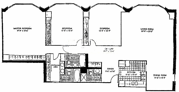 1440 N State Floorplan - C, D Tiers*