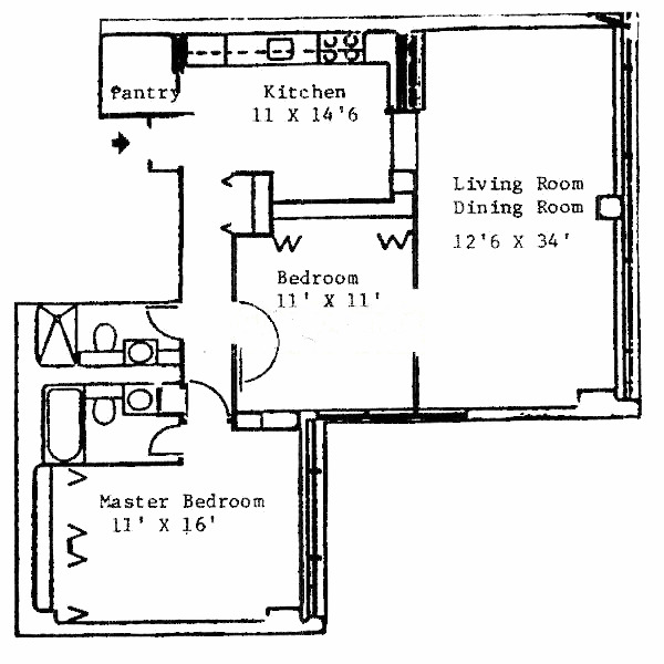 1540 N State Floorplan - D Tier*