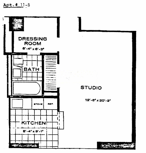 1555 N Dearborn Floorplan - B, D Tiers