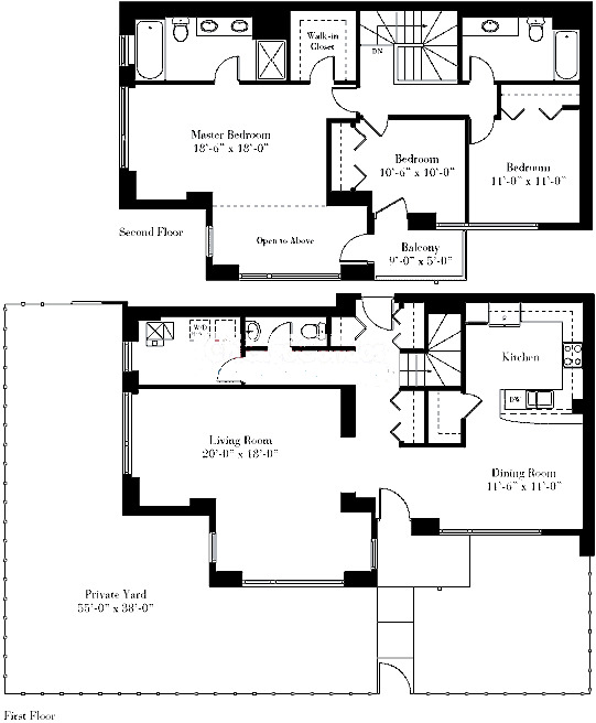 1841 S Calumet Floorplan - Townhome 05 Tier*