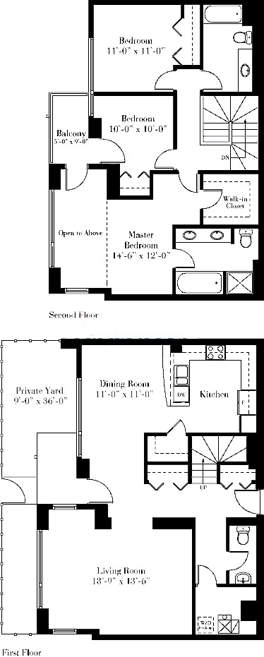 1841 S Calumet Floorplan - Townhome 06 Tier*