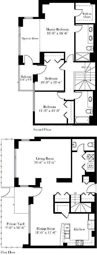 1841 S Calumet Floorplan - Townhome 07 Tier*