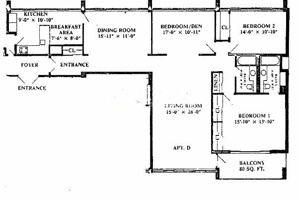 1 E Schiller Ave Floorplan - D Tier