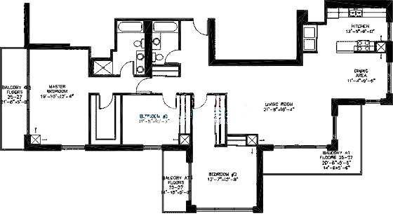 200 W Grand Ave Floorplan - Penthouse 01 Tier*