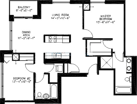 200 W Grand Ave Floorplan - A03 Tier*