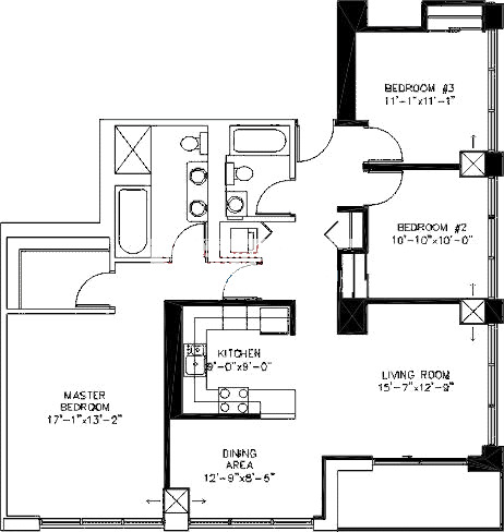 200 W Grand Ave Floorplan - T01 Tier