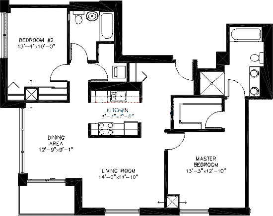 200 W Grand Ave Floorplan - T03 Tier*