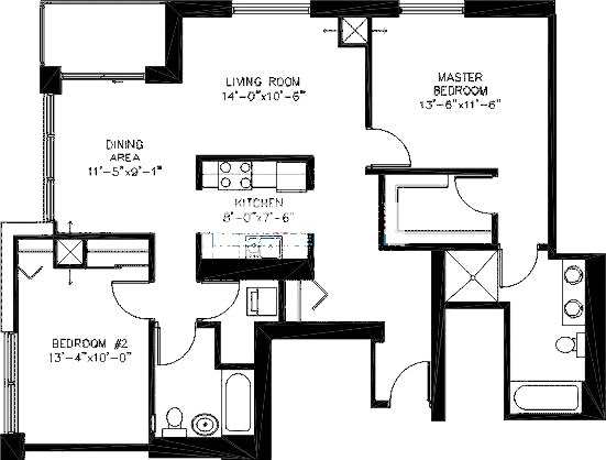 200 W Grand Ave Floorplan - T04 Tier