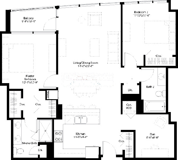240 E Illinois Floorplan - 04,08 Tier