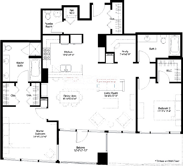 240 E Illinois Floorplan - 03 Tier