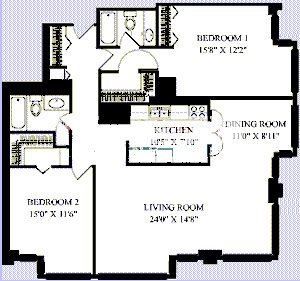 30 E Huron Floorplan - 02, 04, 07, & 09 Tiers