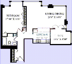 30 E Huron Floorplan - 02, 04, 07, & 09 Plus Den Tiers*