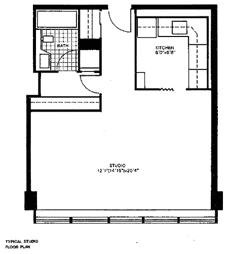3550 N Lake Shore Drive Floorplan - Studio