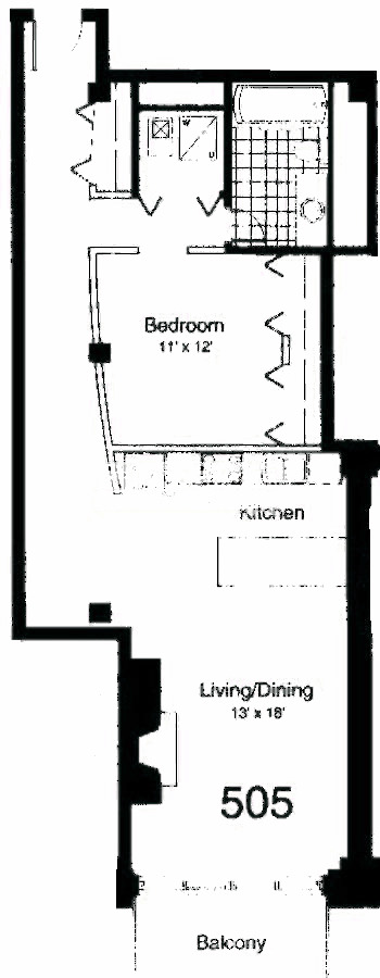 435 W Erie Floorplan - 505 Center Building Tier