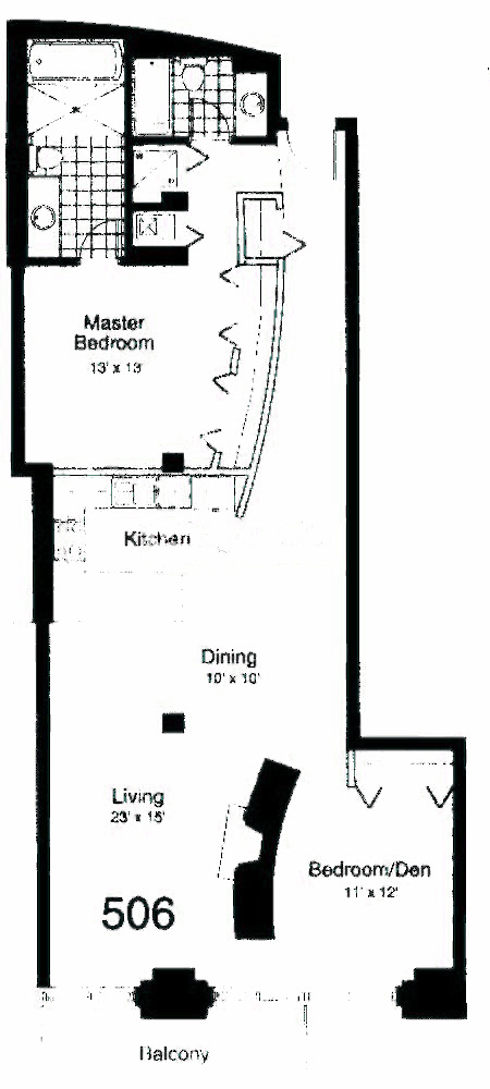 435 W Erie Floorplan - 506 Center Building Tier