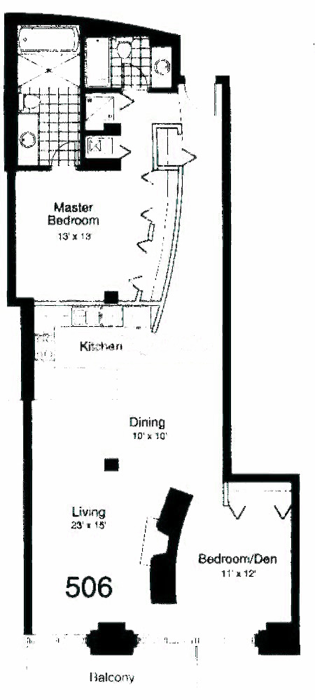 435 W Erie Floorplan - 506 Center Building Tier