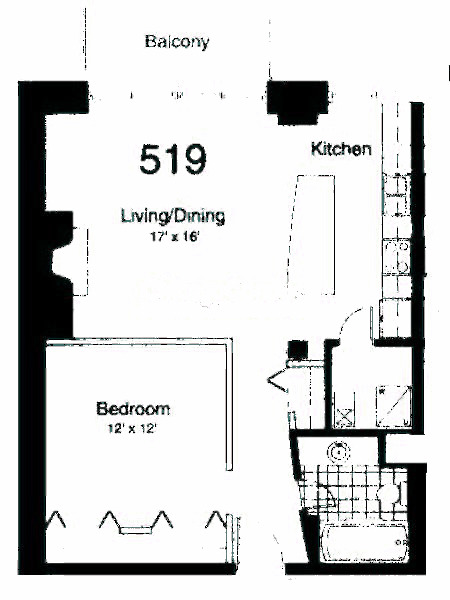 435 W Erie Floorplan - 519 Center Building Tier