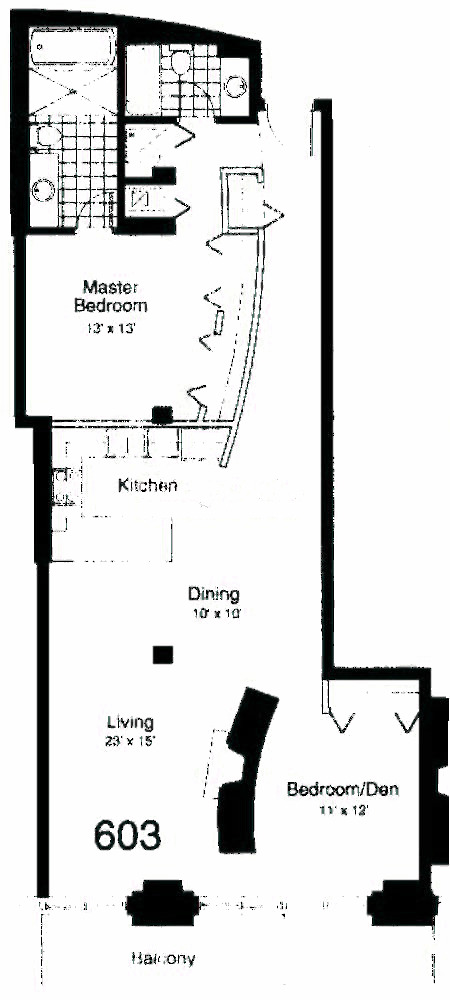 435 W Erie Floorplan - 603 Center Building Tier