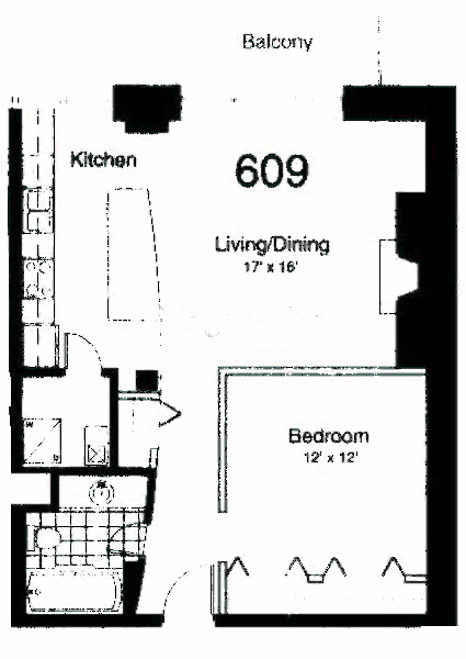 435 W Erie Floorplan - 609 Center Building Tier