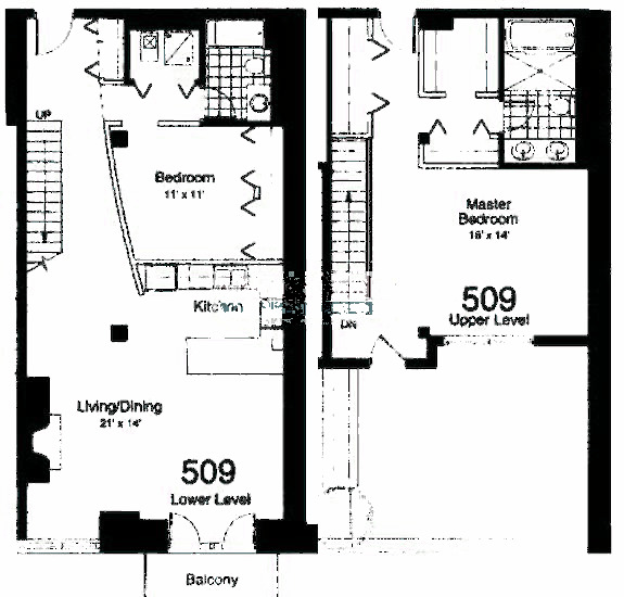 435 W Erie Floorplan - 509 East Building Tier