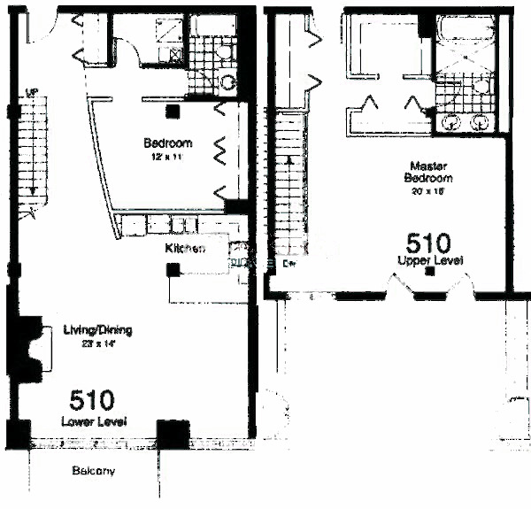 435 W Erie Floorplan - 510 East Building Tier