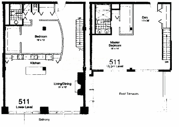 435 W Erie Floorplan - 511 East Building Tier