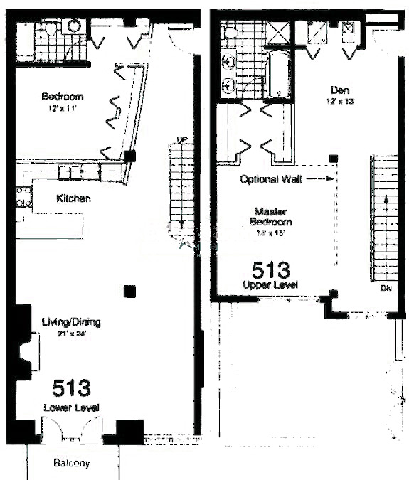 435 W Erie Floorplan - 513 East Building Tier