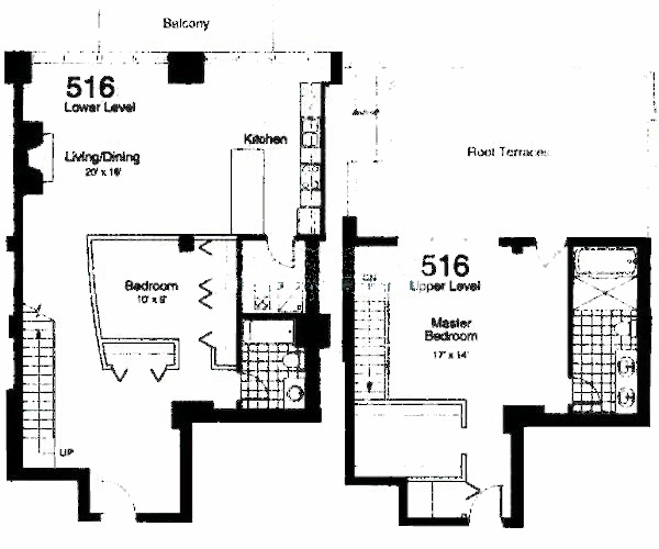 435 W Erie Floorplan - 516 East Building Tier