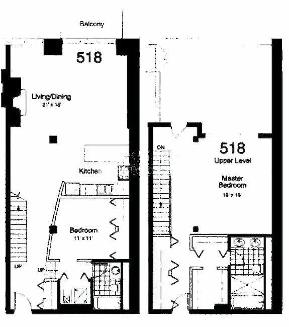435 W Erie Floorplan - 518 East Building Tier