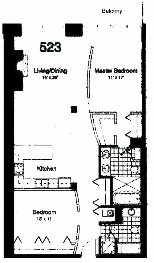 435 W Erie Floorplan - 523 West Building Tier