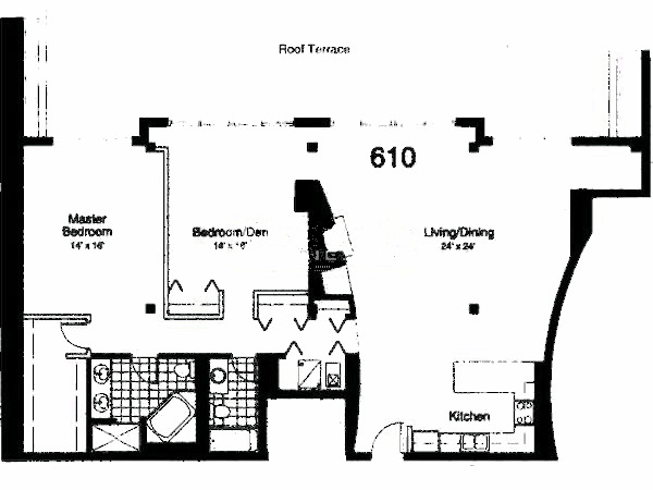 435 W Erie Floorplan - 610 West Building Tier
