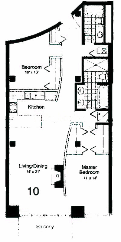 435 W Erie Floorplan - 10 Tier