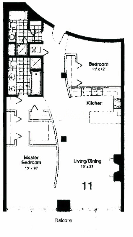 435 W Erie Floorplan - 11 Tier