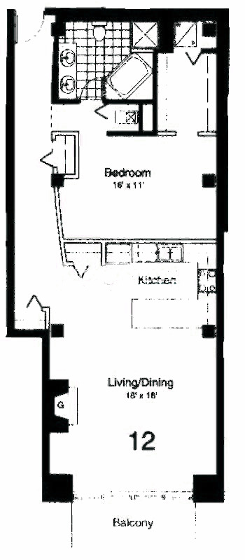 435 W Erie Floorplan - 12 Tier