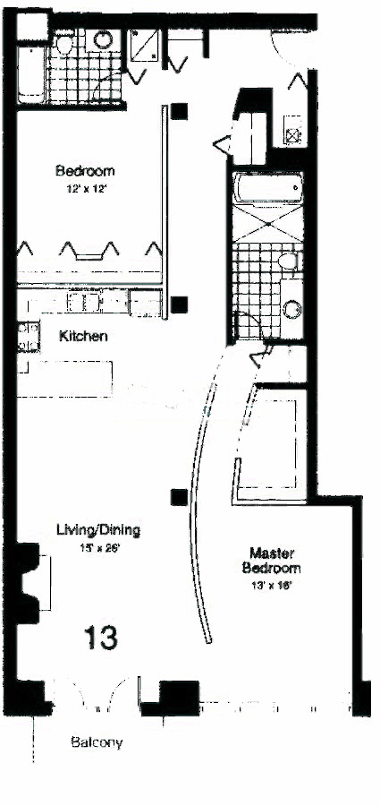 435 W Erie Floorplan - 13 Tier