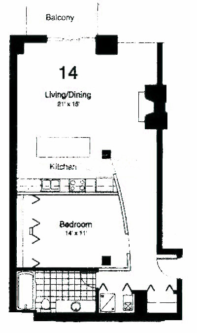 435 W Erie Floorplan - 14 Tier