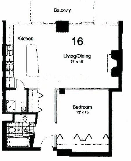 435 W Erie Floorplan - 16 Tier