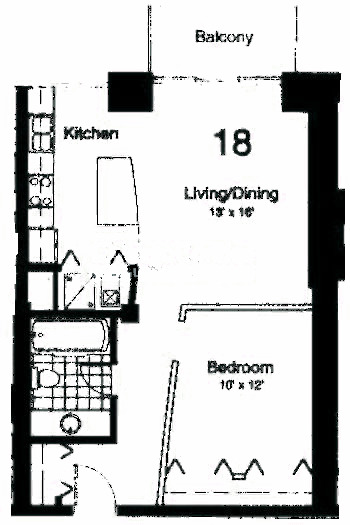 435 W Erie Floorplan - 18 Tier