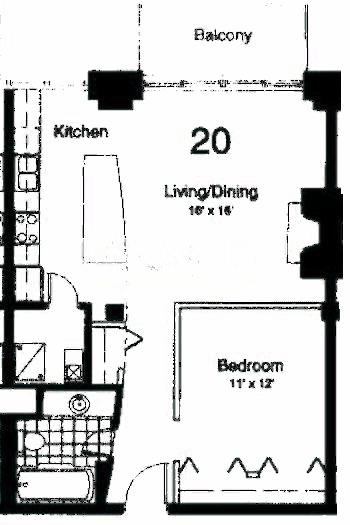 435 W Erie Floorplan - 20 Tier