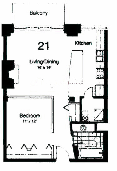 435 W Erie Floorplan - 21 Tier