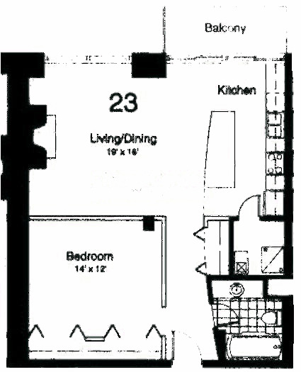 435 W Erie Floorplan - 23 Tier