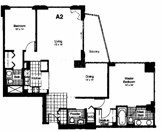 435 W Erie Floorplan - A2 Tier
