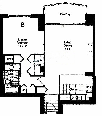 435 W Erie Floorplan - B Tier