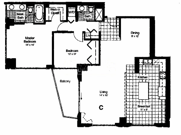 435 W Erie Floorplan - C Tier