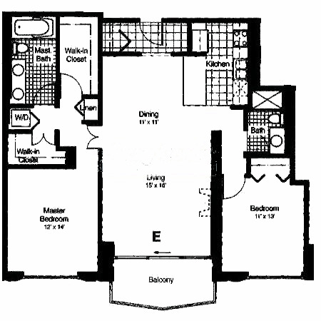435 W Erie Floorplan - E Tier