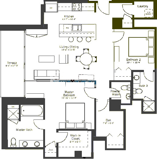 500 W Superior Floorplan - Plaza B2 Tier*