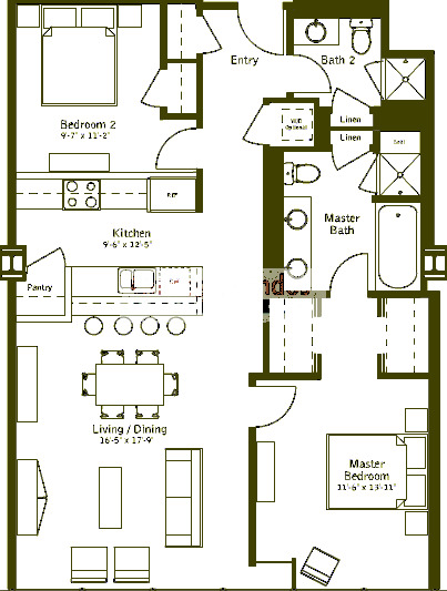 500 W Superior Floorplan - Plaza C (07) Tier