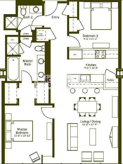 500 W Superior Floorplan - Plaza C (09) Tier